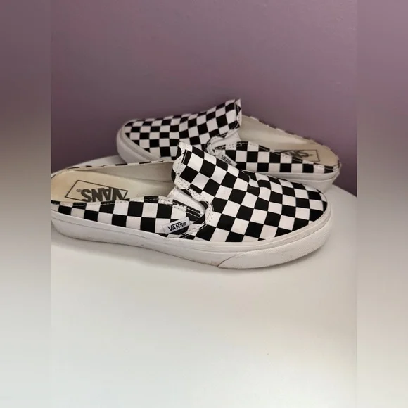 Vans Checkerboard Classic Slip-On Mule Signature Rubber Waffle Outsole Women Sz8 - Picture 8 of 10